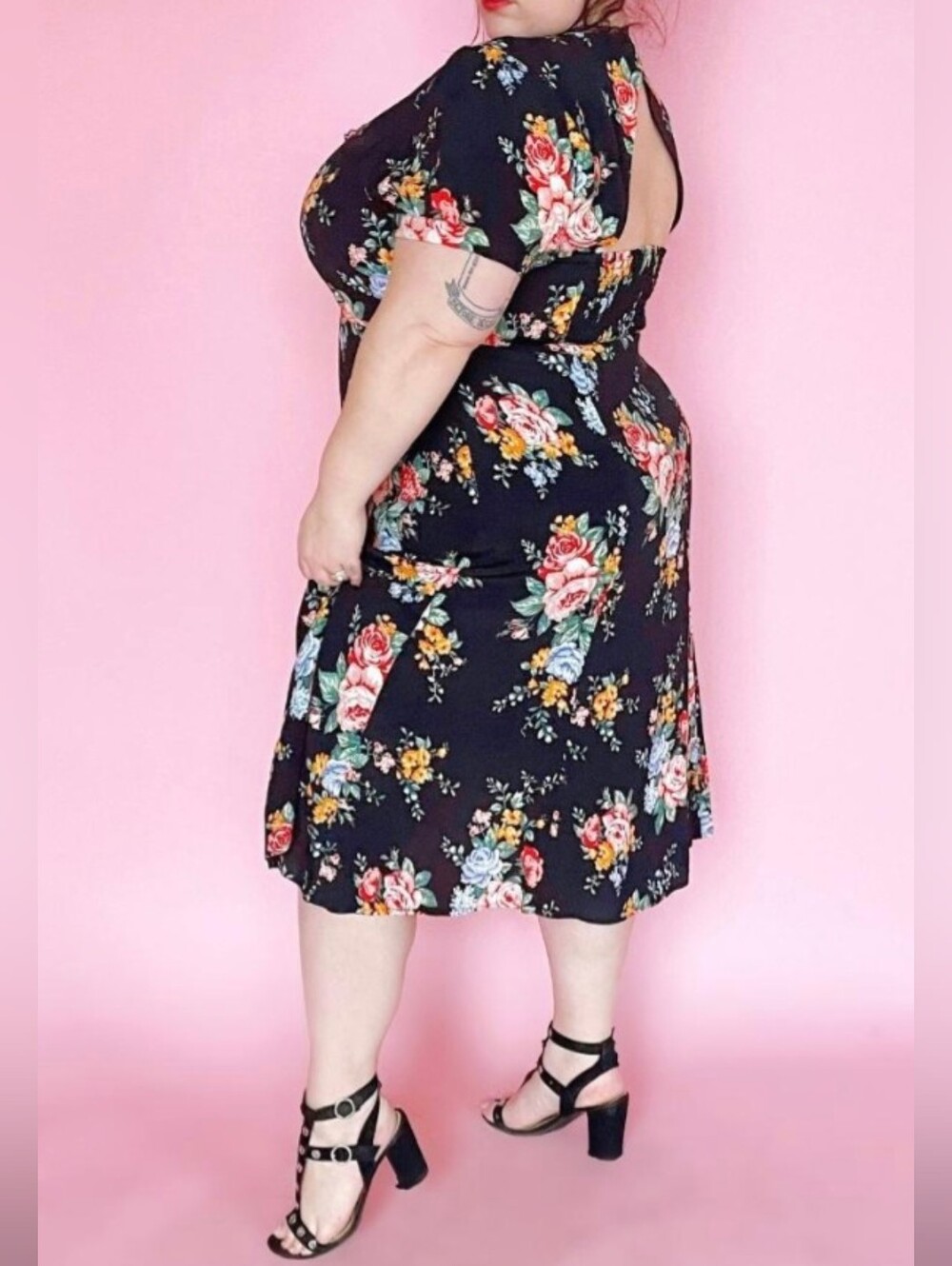 Button Front Midi Dress - Picture 2 of 14